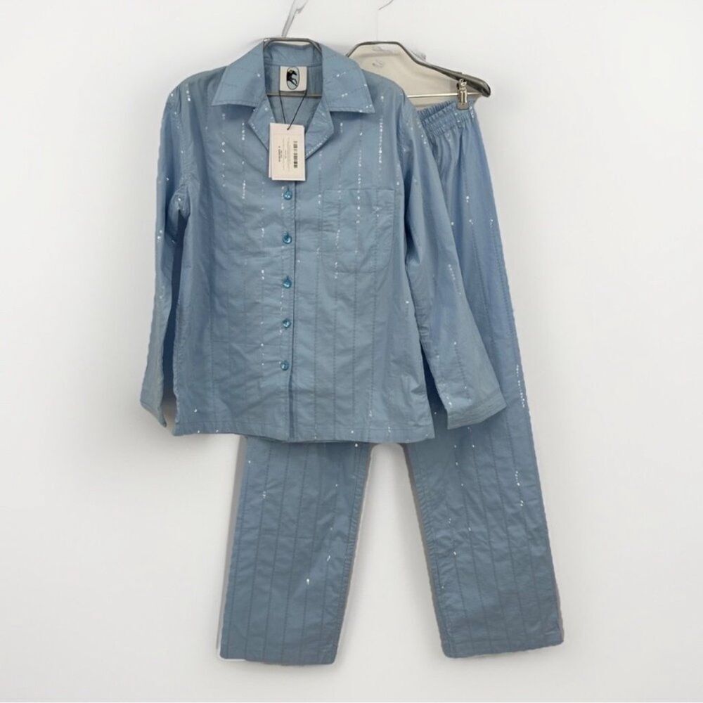 Sleeper Milky Way Sequined Cotton Pajama Set NWT - Picture 1 of 4